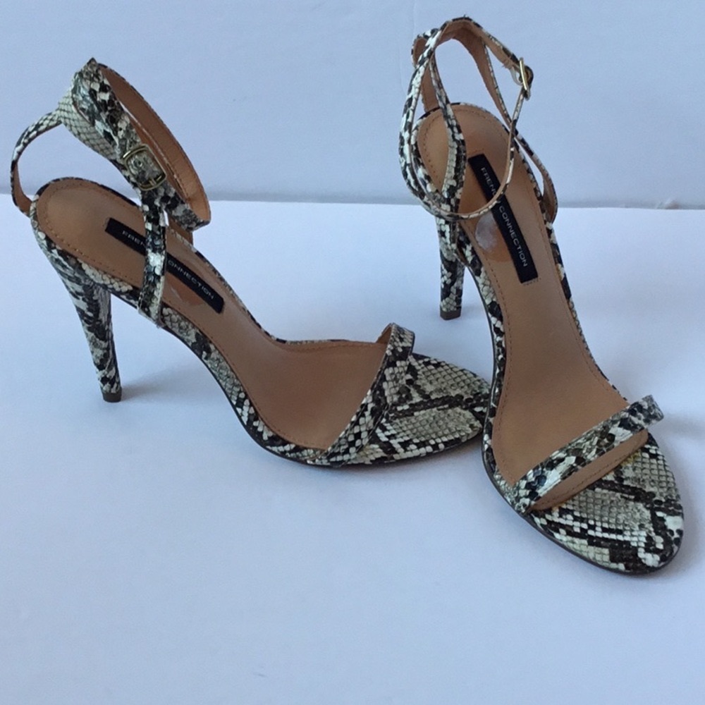 French Connection Tessa snake look sandals